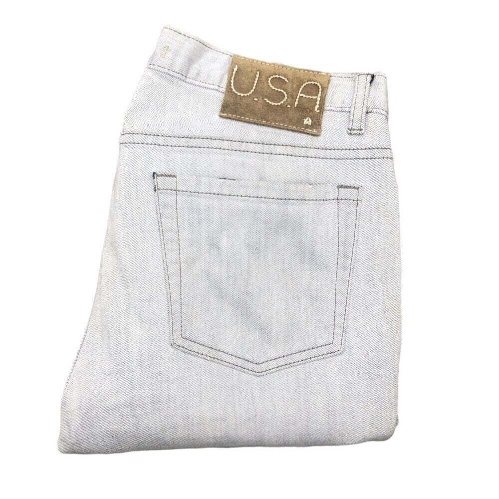 RARE John Varvatos Designer Jeans Size 34 White/Gray
